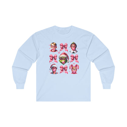 Pink Coquette Christmas Long Sleeve Tee