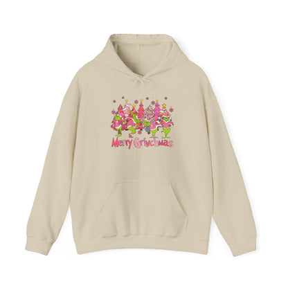 Christmas Grinchmas Unisex Hoodie in Pink and Green