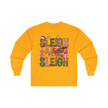 Holiday Sleigh Girl Long Sleeve shirt