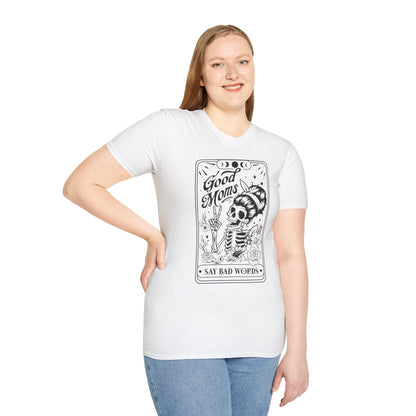 Good moms say bad words tarot card Unisex sizing Softstyle T-Shirt