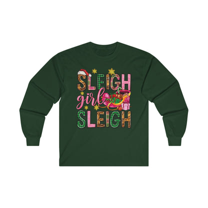 Holiday Sleigh Girl Long Sleeve shirt