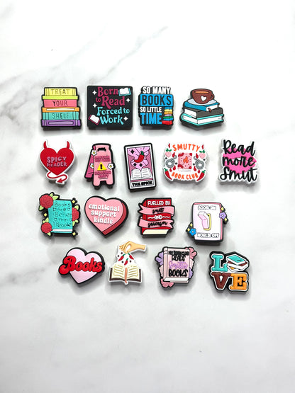 Book-Themed Charms for Crocs, Accessories for Book Lovers, bookish, smut readers Croc compatible shoe charms