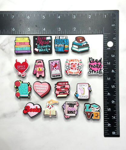 Book-Themed Charms for Crocs, Accessories for Book Lovers, bookish, smut readers Croc compatible shoe charms