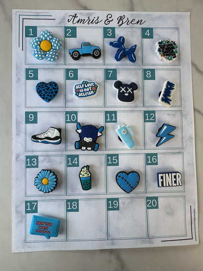 Blue Croc Compatible Charms - Flowers, Cow, Hearts & More