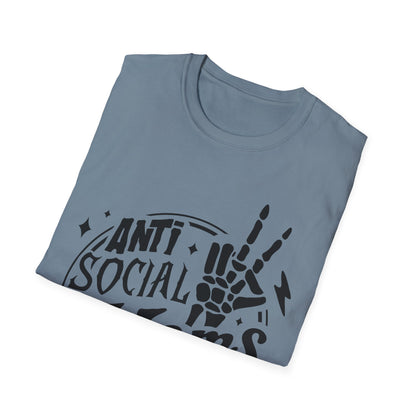 Unisex T-Shirt - Funny Anti Social Moms Club Comfy Tee