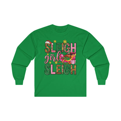 Holiday Sleigh Girl Long Sleeve shirt
