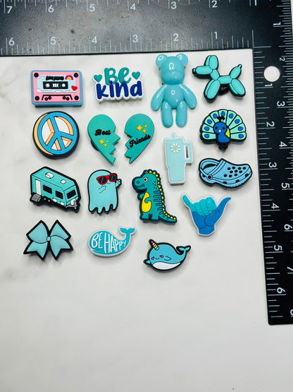 Blue waterproof Rubber Croc-Compatible Charm , Shoe charms for Crocs, Balloon animal charm