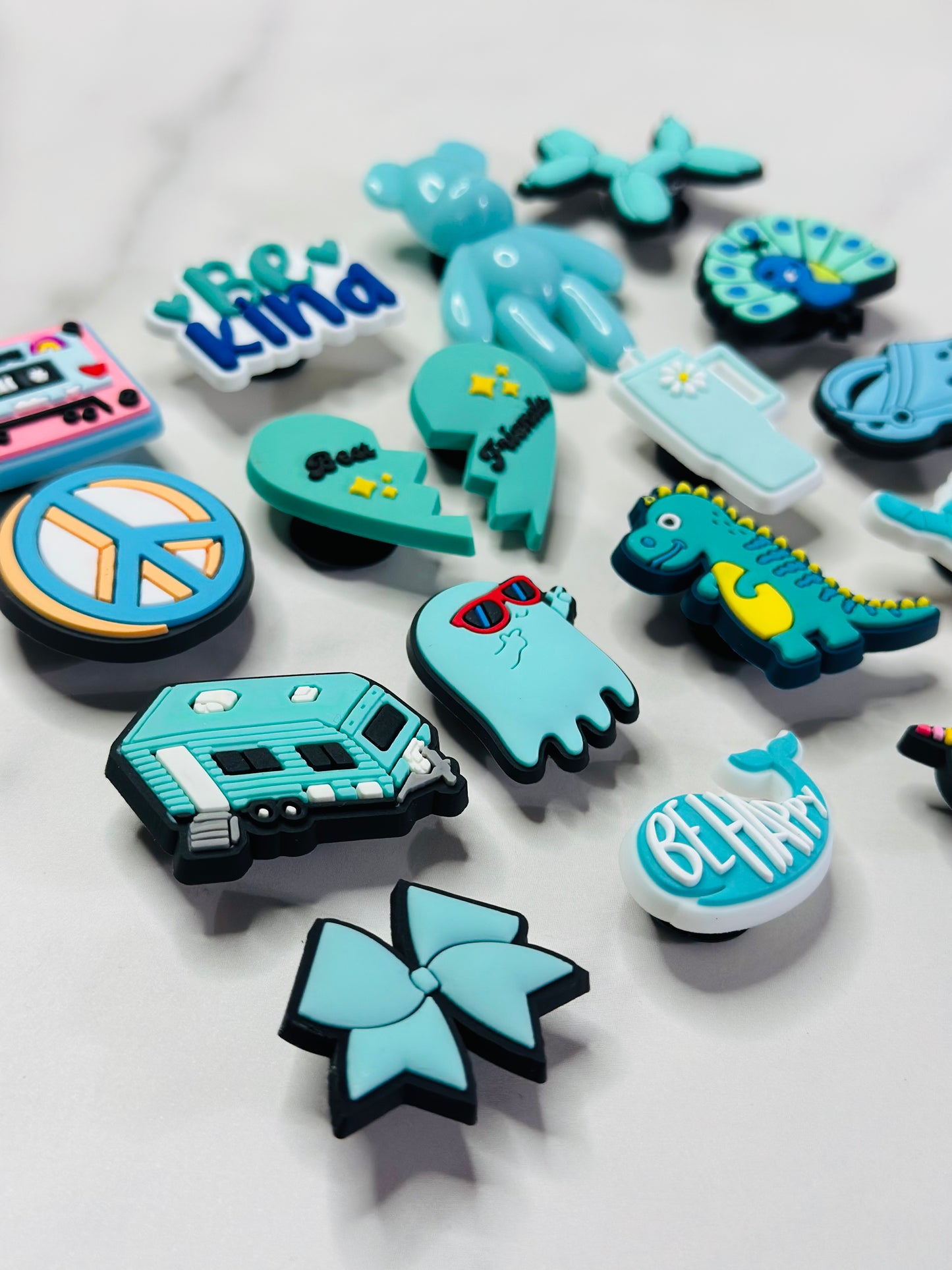 Blue waterproof Rubber Croc-Compatible Charm , Shoe charms for Crocs, Balloon animal charm