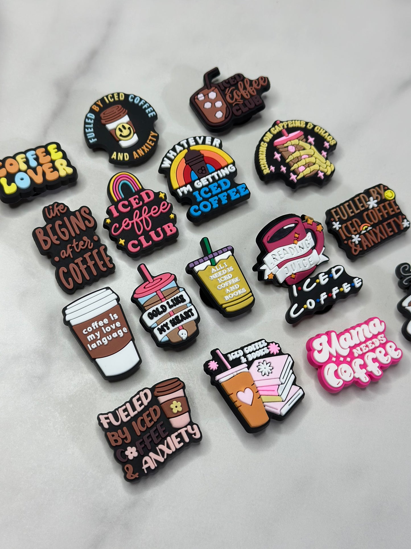 Coffee Shoe Charms – Latte, Espresso, Barista Vibes | Croc-Compatible Shoe Charm | Sold Individually | Amris & Bren