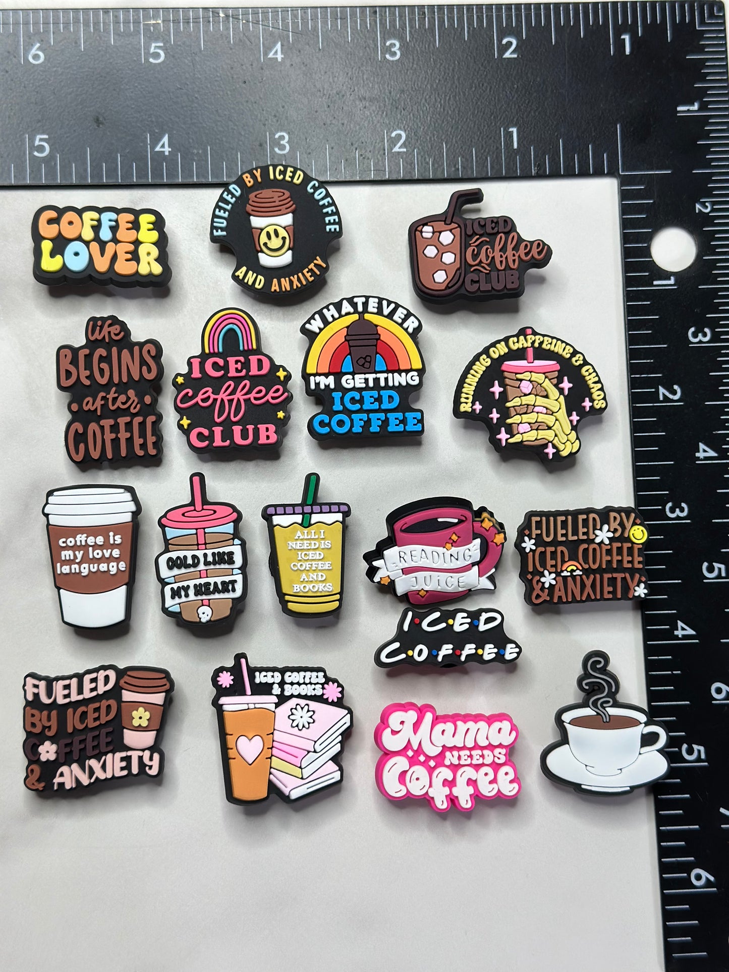 Coffee Shoe Charms – Latte, Espresso, Barista Vibes | Croc-Compatible Shoe Charm | Sold Individually | Amris & Bren