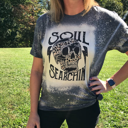 Soul searchin bleached t shirt for women, trending unisex shirt, skull t shirt for women,