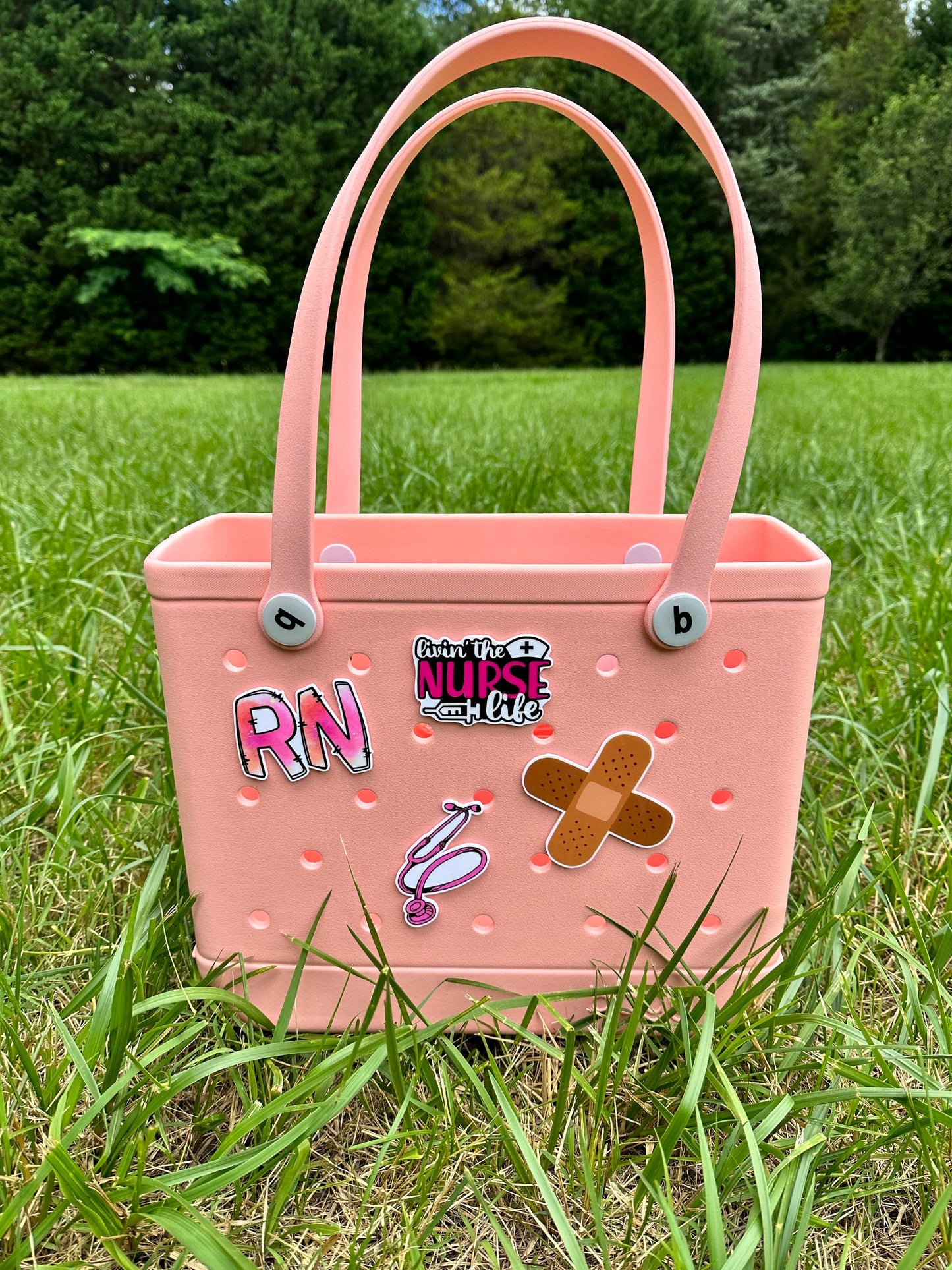 livin the nurse life Bogg compatible purse charm, Charms for your Bogg Bag, Compatible charms for original and baby bogg bags