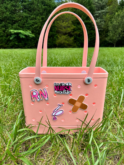 livin the nurse life Bogg compatible purse charm, Charms for your Bogg Bag, Compatible charms for original and baby bogg bags