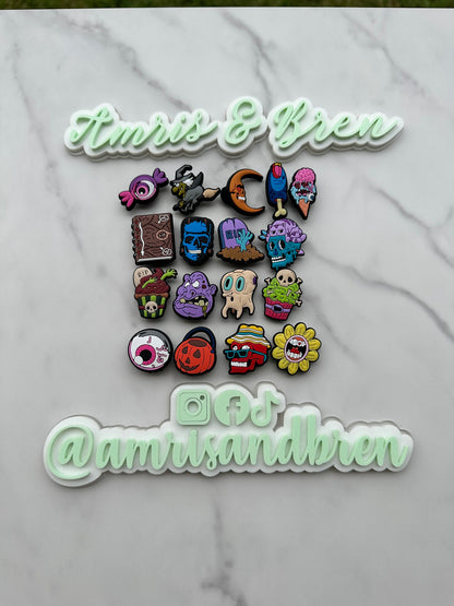 New Halloween themed shoe charms for your Crocs, Croc compatible charms, clog charms, pumpkin charms, fall charms