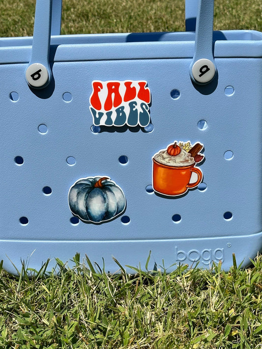 NEW  fall VIBES themed bogg compatible purse charms, cute charms for bogg bags, charms that fit in baby bogg and original bogg bags