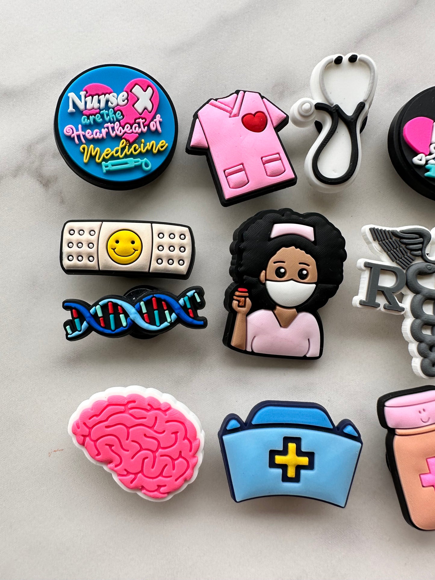 Medical Shoe charms for Crocs, nurse shoe charms, Croc compatible medical worker charms, RN Charms