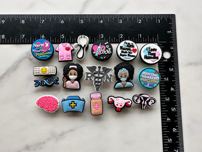 Medical Shoe charms for Crocs, nurse shoe charms, Croc compatible medical worker charms, RN Charms