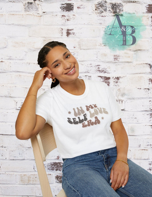 Unisex Softstyle T-Shirt, In my self love era t shirt, plus size self love shirt, tan shirts