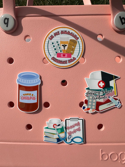 Nursing school Bogg compatible purse charm, Charms for your Bogg Bag, Compatible charms for original and baby bogg bags for nursing students