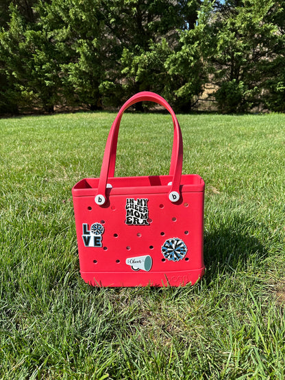 Cheer mom era acrylic charms for Bogg Bags, Bogg compatible purse charms, purse charms for Bogg bag , hard acrylic purse charm