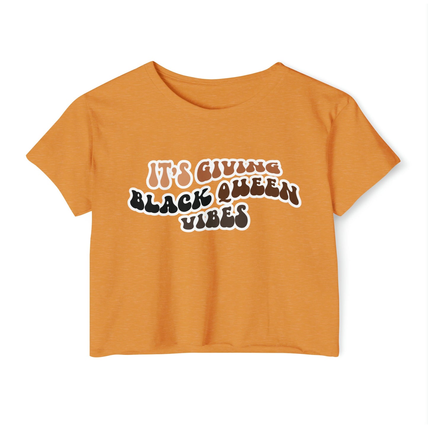 Women's It's giving black queen vibes Festival Crop Top