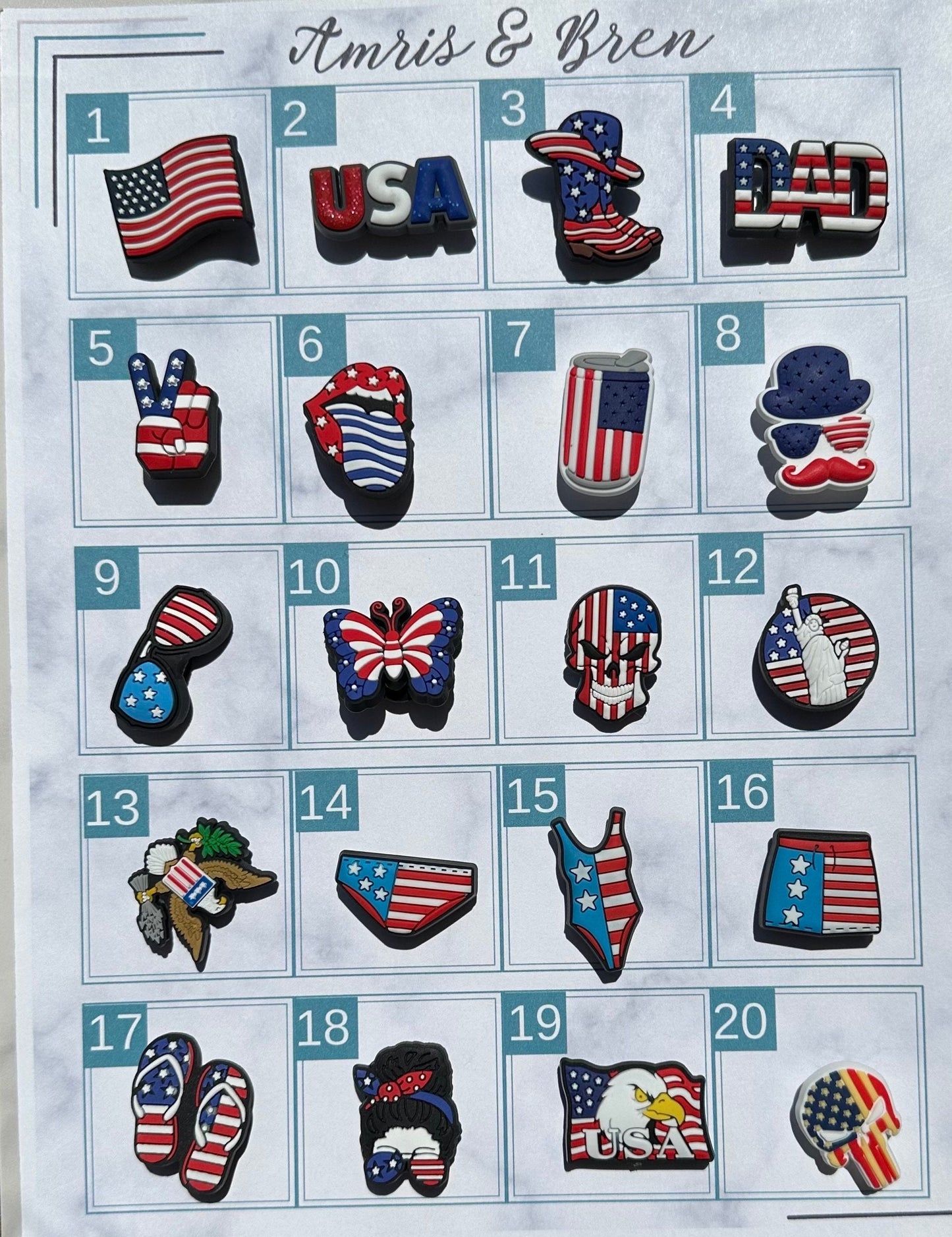 PATRIOTIC THEMED CHARMS,New Trending Shoe Charms For Croc Lovers, Croc Compatible Shoe Charms, Popular Shoe Charms, Clog Compatible charms,
